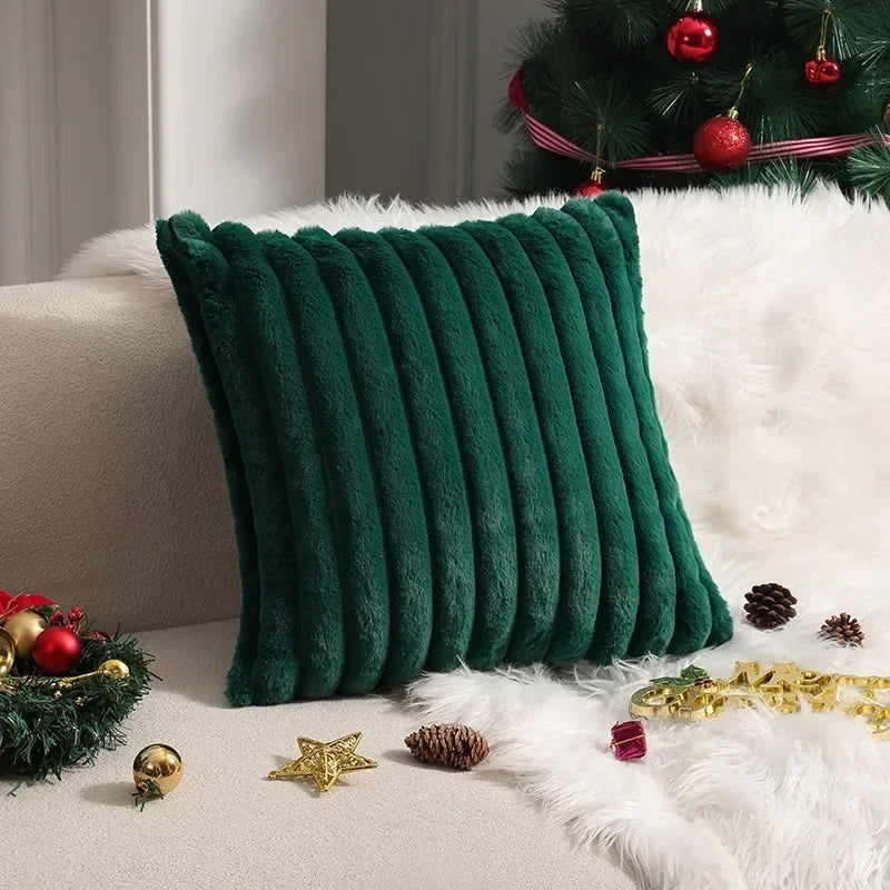 Housse de coussin<br> Velours cotelé Vert forêt