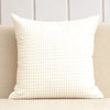 Housse de coussin en Velours Gaufré Blanc