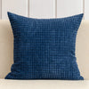 Housse de coussin en Velours Gaufré Bleu nuit