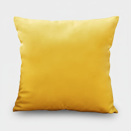 Housse de coussin Velours Lisse Jaune Intense, packshot sur fond blanc