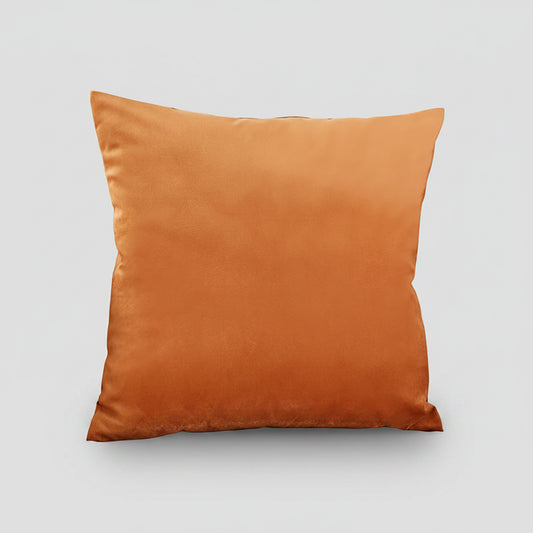 Housse de coussin Velours Lisse Terracotta, packshot sur fond blanc