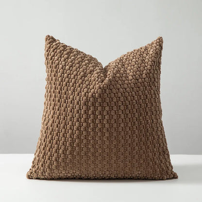 Housse de coussin velours 45x45 - Marron