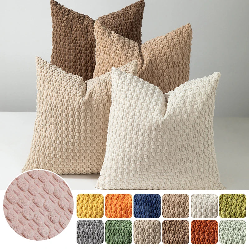 Housse de coussin velours 45x45 - Marron