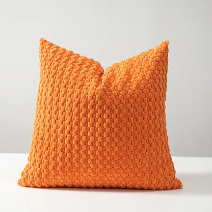 Housse de coussin velours 45x45 - Orange