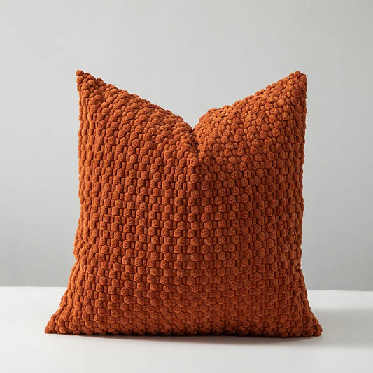 Housse de coussin velours 45x45 - Terracotta