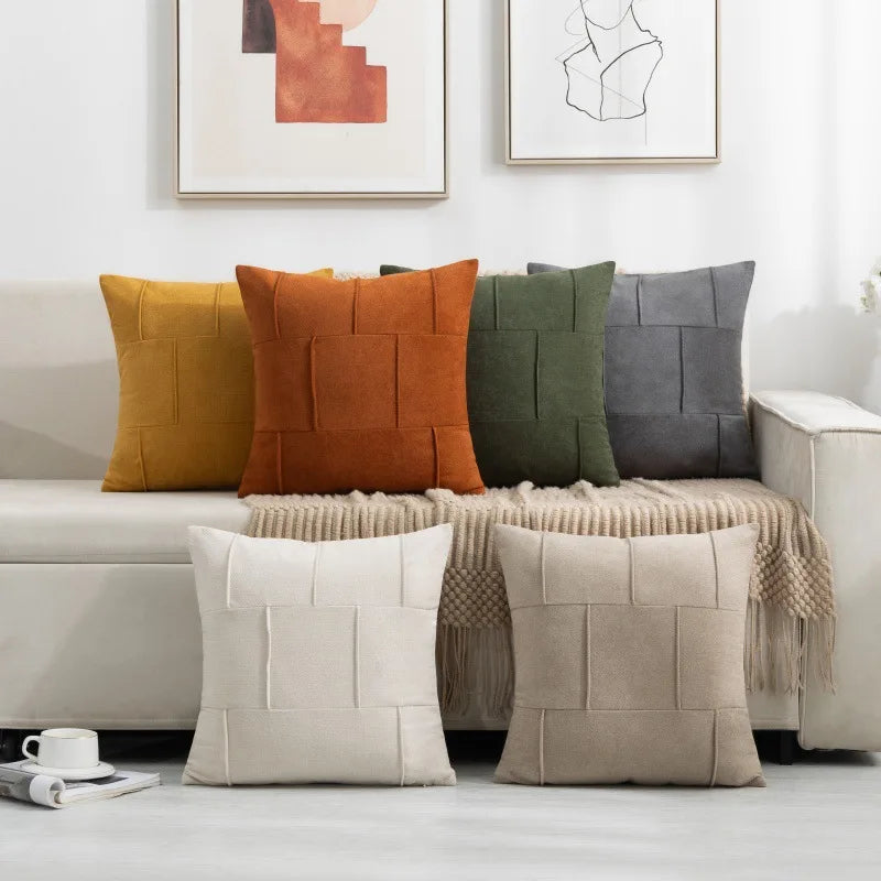 Housse de coussin Velours<br>Ecru<br>Inspiration Scandinave