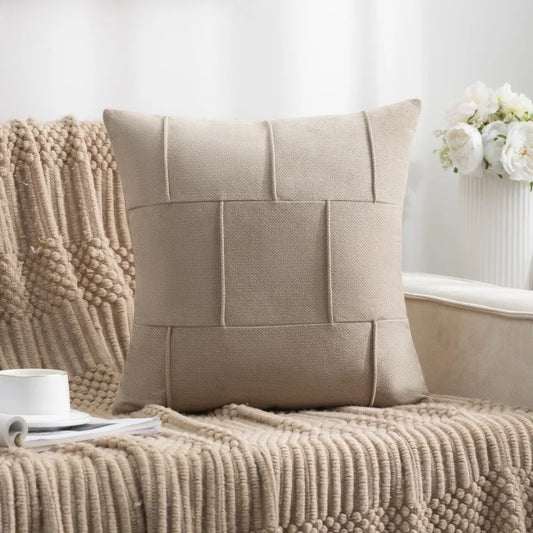 Housse de coussin Velours<br>Greige<br>Inspiration Scandinave