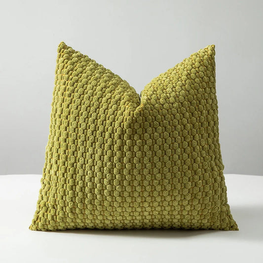 Housse de coussin velours 45x45 - Vert olive