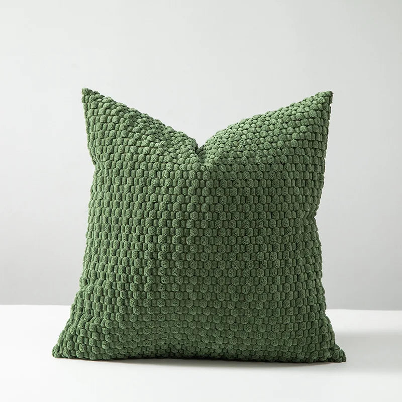 Housse de coussin velours 45x45 - Vert sapin
