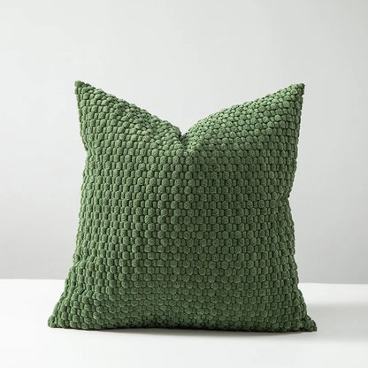 Housse de coussin velours 45x45 - Vert sapin