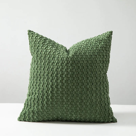 Housse de coussin velours 45x45 - Vert sapin
