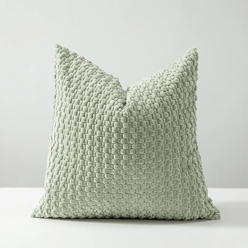 Housse de coussin velours 45x45 - Vert sauge