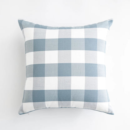 Housse coussin 30x50<br>Vichy Bleu et Blanc