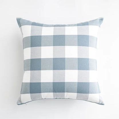 Housse coussin 45x45<br>Vichy Bleu et Blanc