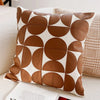 Housse coussin Vintage Patchwork - Cuir vegan
