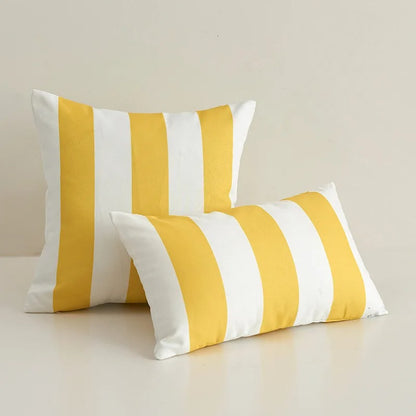Housse de coussins Exterieur Vagues Jaune