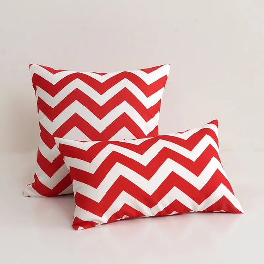 Housse de coussins Exterieur Vagues Rouge